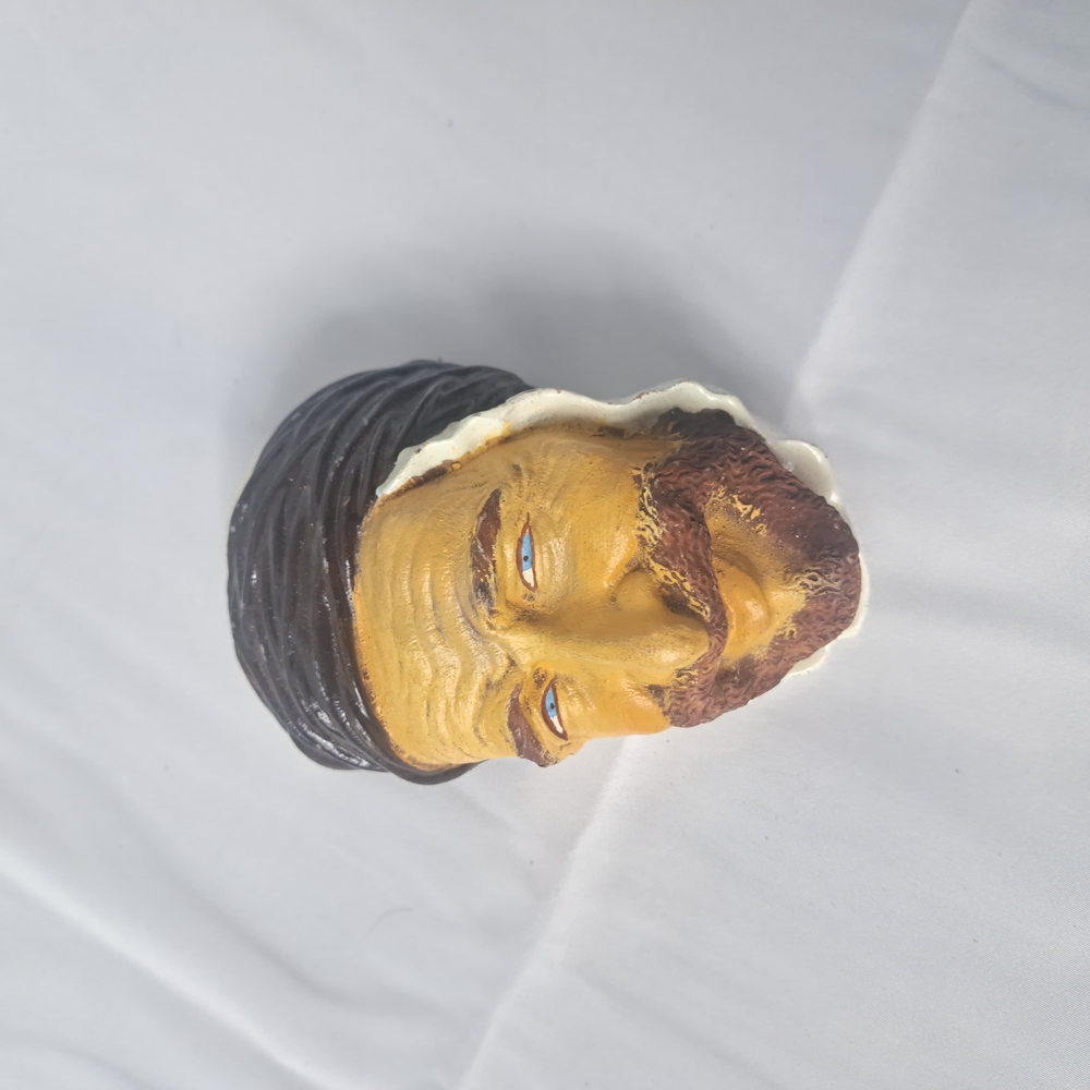 Handcrafted Brown and Black Art Bosson Head Vintage